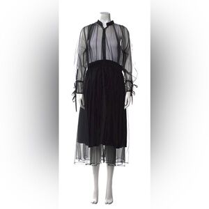 Noir Kei Ninomiya Black Sheer Dress